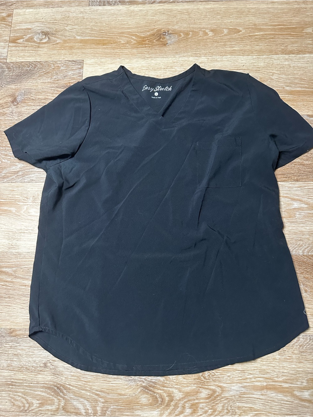 Easy Stretch Black Pocketed Medical Scrub Too